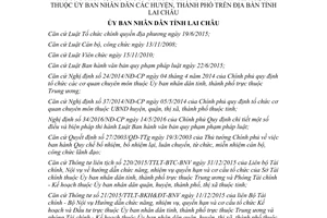 Quyết định 62/2017/QĐ-UBND tiêu chuẩn Trưởng Phó Trưởng Phòng Tài chính Kế hoạch Lai Châu