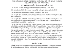 Quyết định 31/2017/QĐ-UBND bãi bỏ quyết định của Ủy ban phí sử dụng đường xe mô tô Vũng Tàu