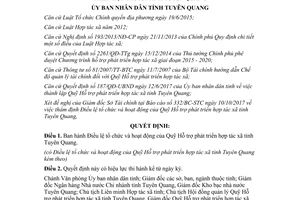 Quyết định 374/QĐ-UBND 2017 Điều lệ tổ chức Quỹ Hỗ trợ phát triển hợp tác xã Tuyên Quang