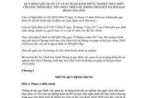 Thông tư 98/2017/TT-BTC kinh phí sự nghiệp thực hiện Phát triển hệ thống trợ giúp xã hội