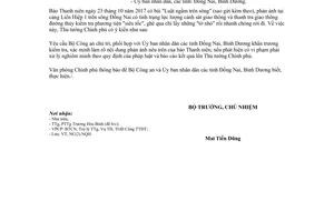 Công văn 11773/VPCP-NC 2017 xử lý thông tin phản ánh của báo chí