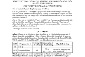 Quyết định 3164/QĐ-UBND 2017 bổ sung Danh mục xe ô tô chuyên dùng An Giang