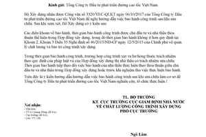 Công văn 24/BXD-GĐ 2017 hướng dẫn việc bảo hành công trình sau khi sửa chữa