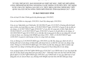 Quyết định 3274/QĐ-UBND 2017 Hồ sơ thiết kế mẫu công trình kênh mương nội đồng Hà Tĩnh