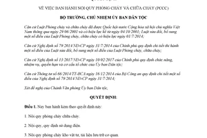 Quyết định 661/QĐ-UBDT 2017 Nội quy phòng cháy chữa cháy