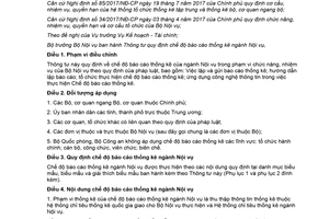 Thông tư 03/2018/TT-BNV quy định về chế độ báo cáo thống kê ngành Nội vụ