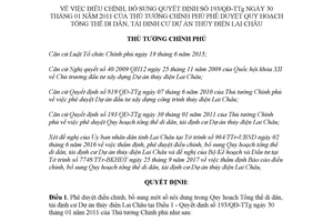 Quyết định 1782/QĐ-TTg 2017 điều chỉnh Quyết định 193/QĐ-TTg di dân tái định cư