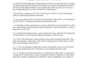 Công văn 67003/CT-TTHT 2017 các khoản thu nhập được miễn thuế Hà Nội