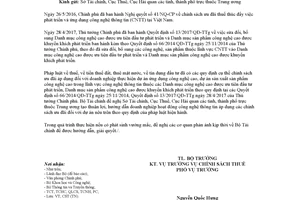 Công văn 14971/BTC-CST 2017 thực hiện chính sách ưu đãi đối với lĩnh vực công nghệ thông tin