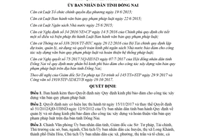 Quyết định 43/2017/QĐ-UBND kinh phí bảo đảm cho xây dựng văn bản quy phạm pháp luật Đồng Nai