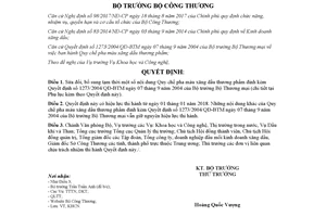 Quyết định 4267/QĐ-BCT 2017 sửa đổi Quyết định 1273/2004/QĐ-BTM pha màu xăng dầu