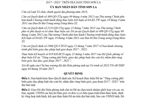 Quyết định 2685/QĐ-UBND 2017 phổ biến giáo dục pháp luật cho cán bộ vùng biên giới Sơn La