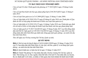 Quyết định 27/2017/QĐ-UBND bãi bỏ 34/2014/QĐ-UBND quỹ quốc phòng an ninh Điện Biên