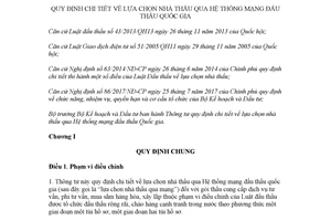 Thông tư 04/2017/TT-BKHĐT quy định lựa chọn nhà thầu qua Hệ thống mạng đấu thầu Quốc gia