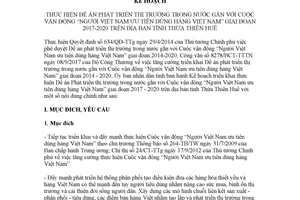 Kế hoạch 232/KH-UBND 2017 đề án Phát triển thị trường trong nước Huế