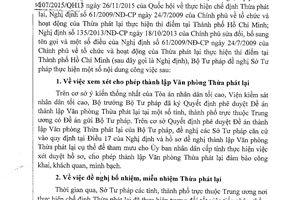 Công văn 5093/BTP-BTTP 2017 tổ chức và hoạt động Thừa phát lại