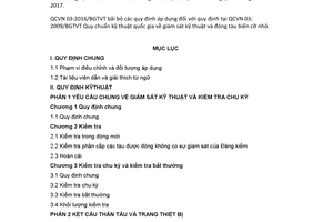 Quy chuẩn kỹ thuật quốc gia QCVN 03:2016/BGTVT về Giám sát và đóng tàu biển cỡ nhỏ