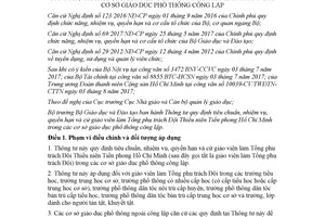 Thông tư 27/2017/TT-BGDĐT giáo viên Tổng phụ trách Đội Thiếu niên Tiền phong Hồ Chí Minh