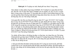 Công văn 1123/HTQTCT-HT 2017 kết quả thực hiện Chương trình đăng ký và thống kê hộ tịch