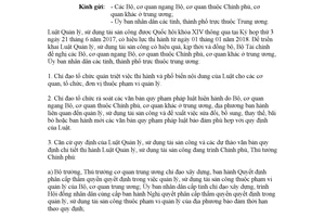 Công văn 14735/BTC-QLCS 2017 triển khai thi hành Luật Quản lý sử dụng tài sản công