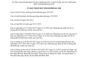 Quyết định 36/2017/QĐ-UBND quy định quản lý nhà nước về giá Hà Nội