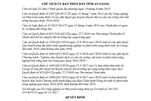 Quyết định 3410/QĐ-UBND 2017 chuyển đổi cơ cấu cây trồng từ trồng lúa sang rau màu An Giang