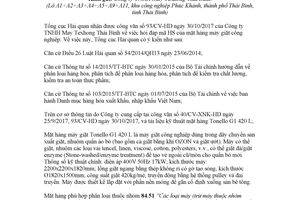 Công văn 7586/TCHQ-TXNK 2017 mã HS máy giặt công nghiệp