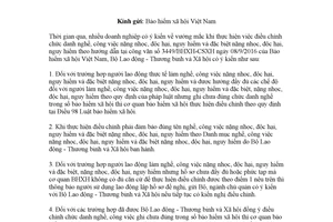 Công văn 4824/LĐTBXH-BHXH 2017 chức danh nghề công việc nặng nhọc độc hại nguy hiểm