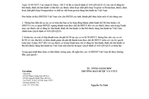 Công văn 5054/BHXH-DVT 2017 dừng thanh toán các thuốc tại Quyết định 416/QĐ-QLD