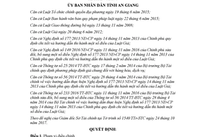 Quyết định 79/2017/QĐ-UBND quy định giá dịch vụ sử dụng cầu Bình Thủy huyện Châu Phú An Giang