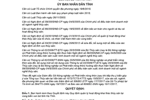 Quyết định 51/2017/QĐ-UBND quản lý hoạt động khai thác thủy sản tại vùng biển ven bờ Hà Tĩnh