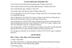 Quyết định 54/2017/QĐ-UBND thời hạn nộp tiền bảo vệ phát triển đất trồng lúa Phú Yên