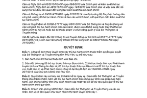 Quyết định 2261/QĐ-UBND 2017 công bố thủ tục hành chính Sở Thông tin và Truyền thông Phú Yên