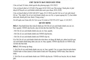 Quyết định 2069/QĐ-UBND 2017 Bộ cải cách hành chính sở ban ngành Ủy ban nhân dân Phú Yên