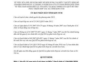 Quyết định 1194/QĐ-UBND 2017 điều lệ và hoạt động của Quỹ Hỗ trợ phát triển Hợp tác xã Kon Tum