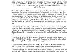 Thông báo 548/TB-VPCP 2017 kết luận của Phó Thủ tướng cuộc họp sửa đổi Nghị định 105/2014/NĐ-CP