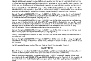 Quyết định 2378/QĐ-BTC 2017 công bố thủ tục hành chính Quản lý thuế thuộc quản lý Bộ Tài chính