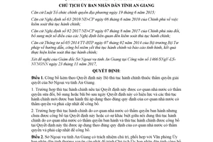 Quyết định 3586/QĐ-UBND 2017 công bố Bộ thủ tục hành chính Sở Ngoại vụ An Giang