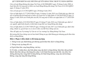 Thông tư 13/2022/TT-BGTVT khung giá nhượng quyền khai thác dịch vụ hàng không