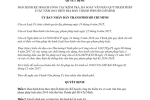 Quyết định 6386/QĐ-UBND 2017 Kế hoạch kiểm tra rà soát văn bản quy phạm pháp luật Hồ Chí Minh