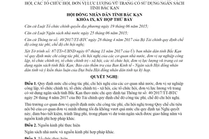 Nghị quyết 39/2017/NQ-HĐND mức chi công tác phí chi hội nghị của cơ quan nhà nước Bắc Kạn