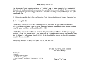 Công văn 13818/VPCP-KGVX 2017 hoàn thiện hệ thống tiêu chí xác định xã thôn hoàn thành dự án 2