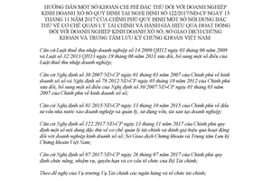 Thông tư 138/2017/TT-BTC hướng dẫn Nghị định 122/2017/NĐ-CP doanh nghiệp kinh doanh xổ số