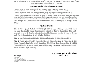 Quyết định 21/2017/QĐ-UBND bãi bỏ Quyết định 1854/2012/QĐ-UBND Hà Giang