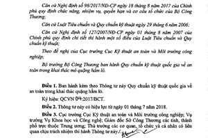 Thông tư 31/2017/TT-BCT Quy chuẩn kỹ thuật quốc gia về an toàn trong khai thác quặng hầm lò