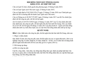 Nghị quyết 112/2017/NQ-HĐND quy định mức chi công tác phí chi hội nghị Hà Giang