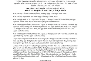 Nghị quyết 119/2017/NQ-HĐND sửa đổi Nghị quyết 62/2016/NQ-HĐND Đà Nẵng