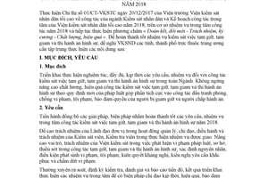 Hướng dẫn 35/HD-VKSTC 2017 công tác kiểm sát việc tạm giữ tạm giam và thi hành án hình sự