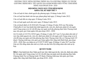 Nghị quyết 105/2017/NQ-HĐND tiêu chí định mức phân bổ vốn ngân sách trung ương Bình Định