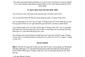 Quyết định 08/2017/QĐ-UBND sửa đổi Quyết định 01/2017/QĐ-UBND Hồ Chí Minh